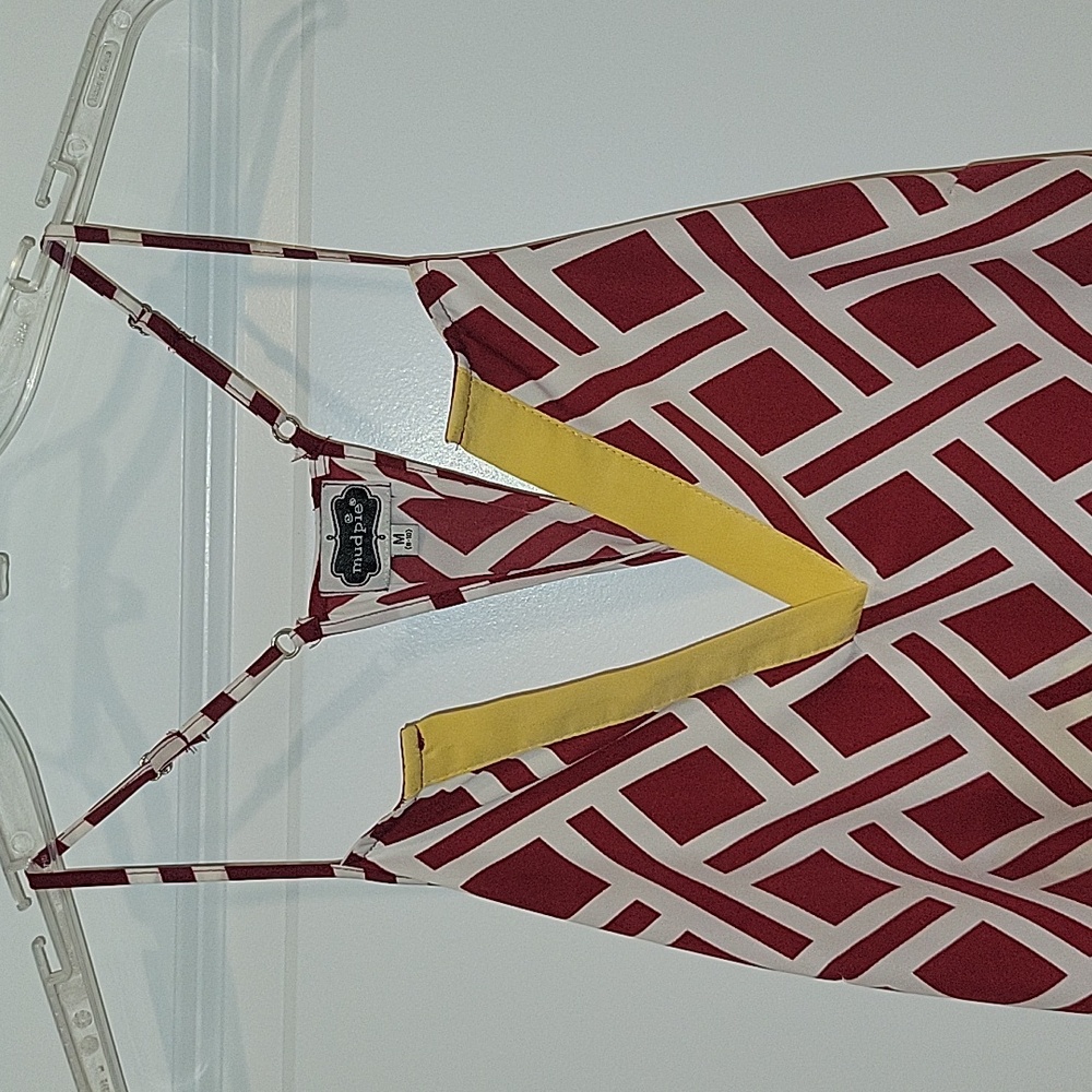 Mud Pie Women's Garnet and Gold Sundress - Picture 4 of 9